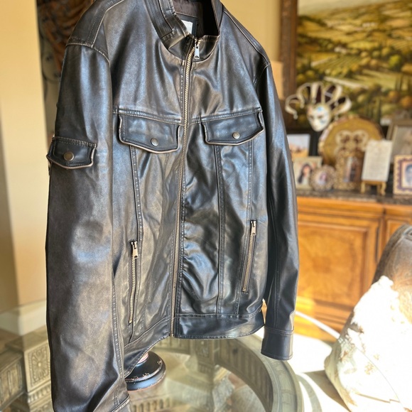 Sonoma Life Style Faux Leather Dark Brown Mens Jacket Size Large dark brown - Picture 6 of 11